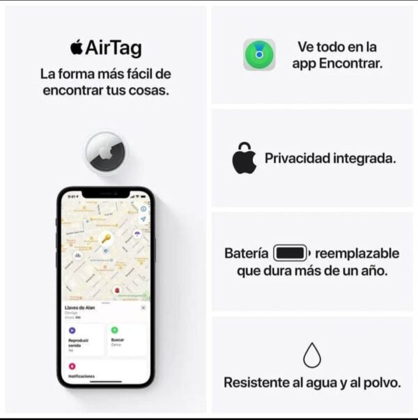 Localizador-AirTag Apple AirTag Original – Localizador en Tiempo Real
