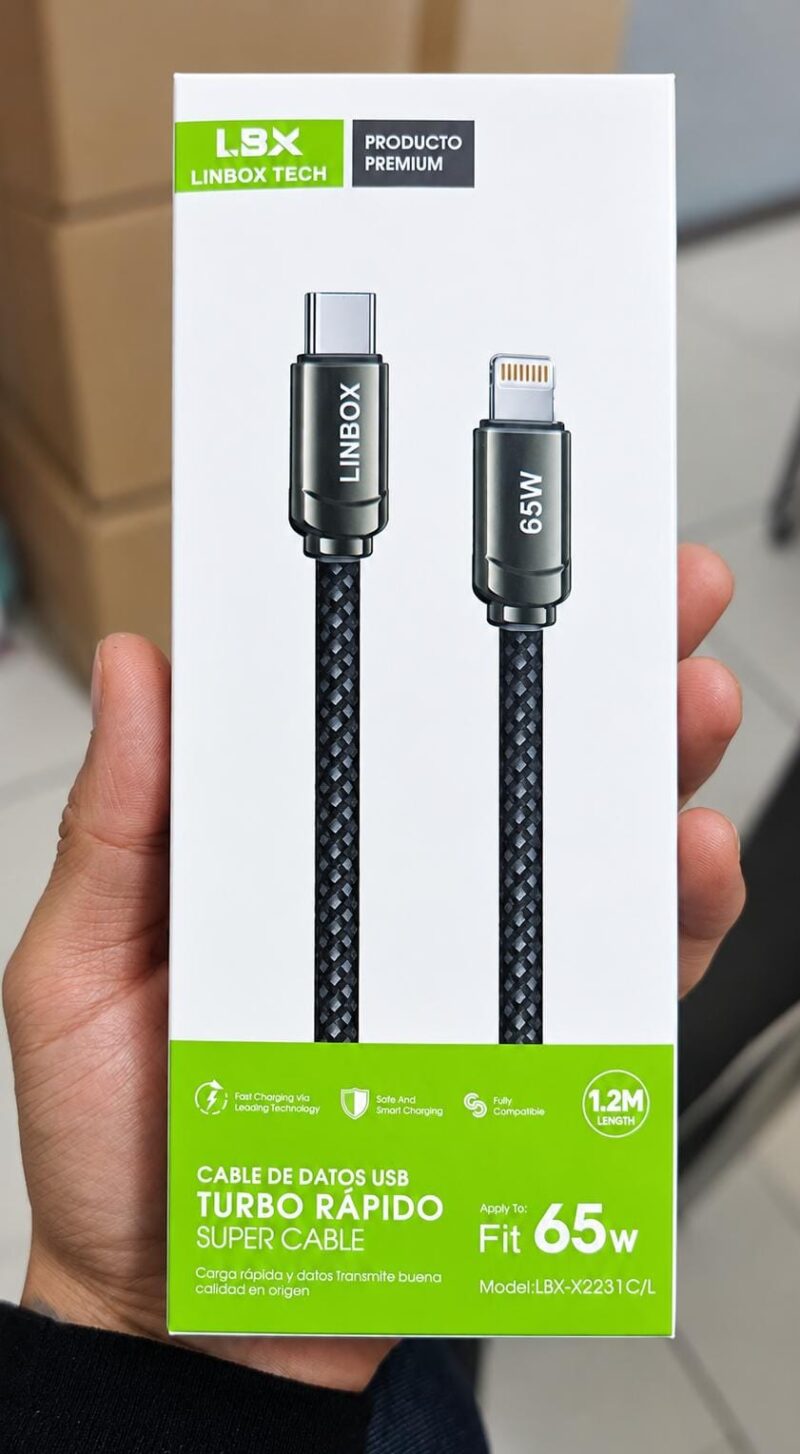CABLE C A LIGHTNING TRENZADO - 1 CABLE C A LIGHTNING TRENZADO
