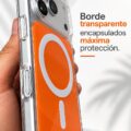 CASE PROTECTOR ACRÍLICO BORDE TRANSPARENTE - 3 CASE PROTECTOR ACRÍLICO BORDE TRANSPARENTE PARA IPHONE