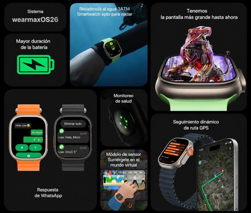 SMART WATCH ULTRA 5 PRO Con WhatsApp - ALTA GAMA