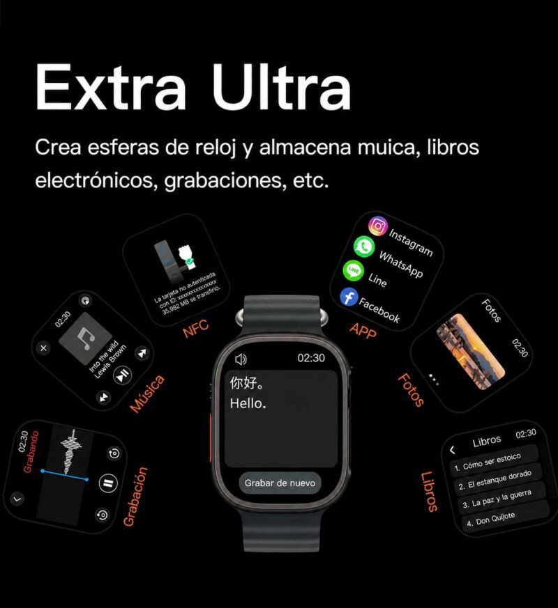 SMART WATCH ULTRA 5 PRO Con WhatsApp - ALTA GAMA